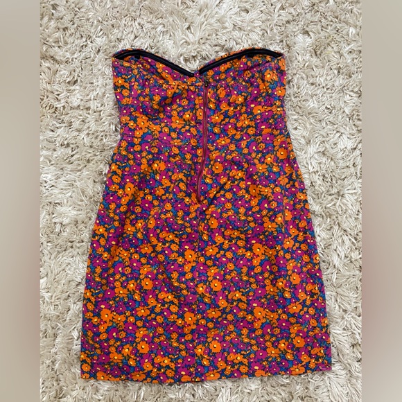 Volcom Women’s Floral Tube Top Strapless Frochickie Dress Size Small (US 3) - Picture 5 of 12